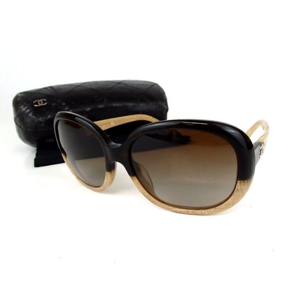 Authentic CHANEL 5176-A COCO Mark 56□16 sunglasses plastic/metal[Used] - Picture 1 of 12